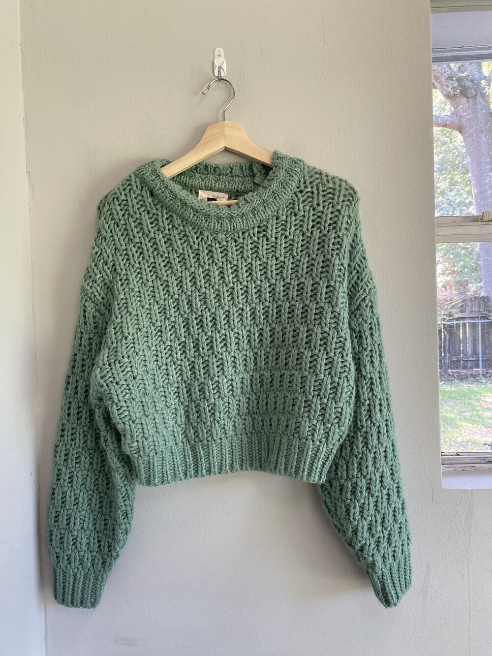 Universal Thread Women's Sage Green Cozy Chunky Wool Blend Sweater S